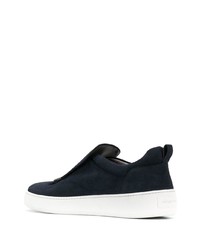 dunkelblaue Slip-On Sneakers aus Wildleder von Sergio Rossi