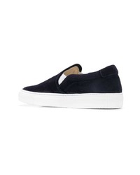 dunkelblaue Slip-On Sneakers aus Wildleder von Common Projects