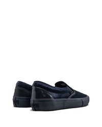 dunkelblaue Slip-On Sneakers aus Wildleder von Vans