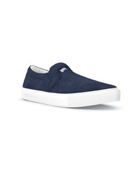 dunkelblaue Slip-On Sneakers aus Wildleder von Swear