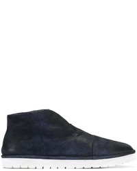 dunkelblaue Slip-On Sneakers aus Wildleder von Marsèll