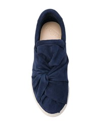 dunkelblaue Slip-On Sneakers aus Wildleder von Ports 1961