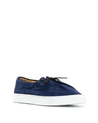 dunkelblaue Slip-On Sneakers aus Wildleder von MACKINTOSH