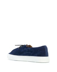 dunkelblaue Slip-On Sneakers aus Wildleder von MACKINTOSH