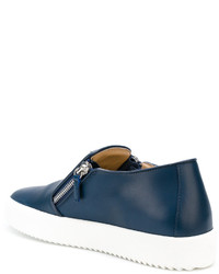 dunkelblaue Slip-On Sneakers von Giuseppe Zanotti Design