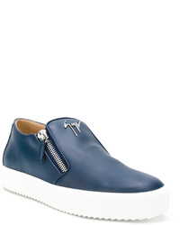 dunkelblaue Slip-On Sneakers von Giuseppe Zanotti Design