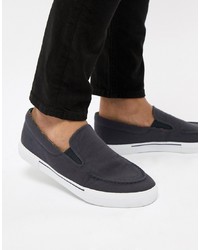 dunkelblaue Slip-On Sneakers von ASOS DESIGN
