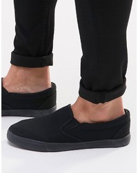 dunkelblaue Slip-On Sneakers von Asos