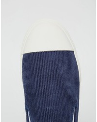 dunkelblaue Slip-On Sneakers von Asos