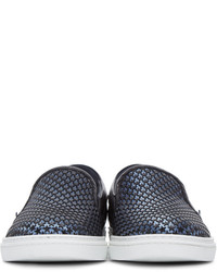 dunkelblaue Slip-On Sneakers von Jimmy Choo