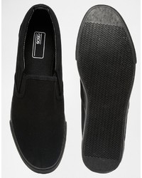 dunkelblaue Slip-On Sneakers von Asos