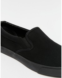 dunkelblaue Slip-On Sneakers von Asos