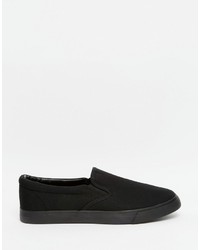 dunkelblaue Slip-On Sneakers von Asos