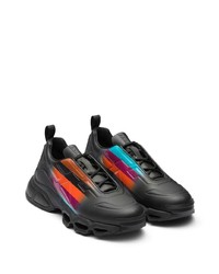 dunkelblaue Slip-On Sneakers von Prada