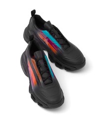 dunkelblaue Slip-On Sneakers von Prada