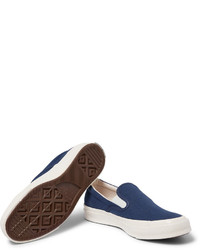 dunkelblaue Slip-On Sneakers von Converse