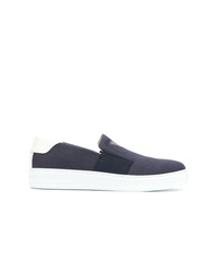 dunkelblaue Slip-On Sneakers von Emporio Armani