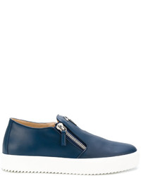 dunkelblaue Slip-On Sneakers von Giuseppe Zanotti Design