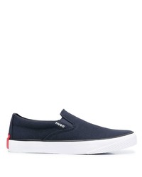 dunkelblaue Slip-On Sneakers von Hugo