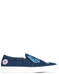 dunkelblaue Slip-On Sneakers von Joshua Sanders