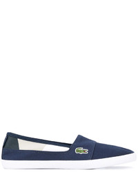 dunkelblaue Slip-On Sneakers von Lacoste