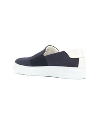 dunkelblaue Slip-On Sneakers von Emporio Armani