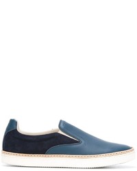 dunkelblaue Slip-On Sneakers von Maison Margiela