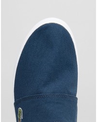 dunkelblaue Slip-On Sneakers von Lacoste