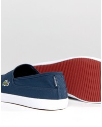 dunkelblaue Slip-On Sneakers von Lacoste