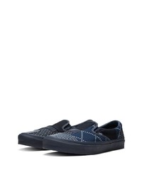 dunkelblaue Slip-On Sneakers von Vans