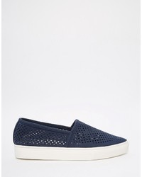 dunkelblaue Slip-On Sneakers von Vero Moda