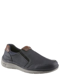 dunkelblaue Slip-On Sneakers von PETROLIO