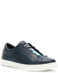 dunkelblaue Slip-On Sneakers von Fendi