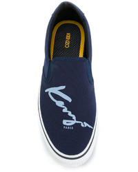 dunkelblaue Slip-On Sneakers von Kenzo