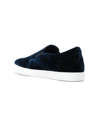 dunkelblaue Slip-On Sneakers von DSQUARED2