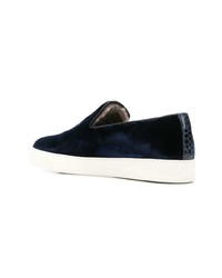 dunkelblaue Slip-On Sneakers von Billionaire