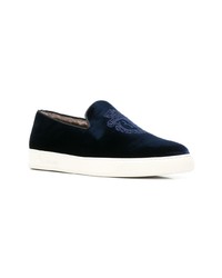 dunkelblaue Slip-On Sneakers von Billionaire