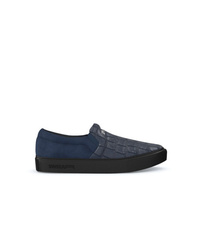 dunkelblaue Slip-On Sneakers von Swear
