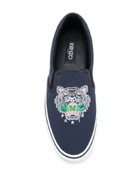 dunkelblaue Slip-On Sneakers von Kenzo