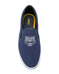 dunkelblaue Slip-On Sneakers von Kenzo