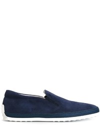 dunkelblaue Slip-On Sneakers von Tod's