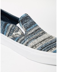 dunkelblaue Slip-On Sneakers von Vans