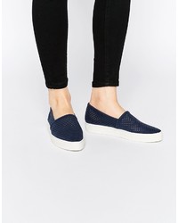 dunkelblaue Slip-On Sneakers von Vero Moda