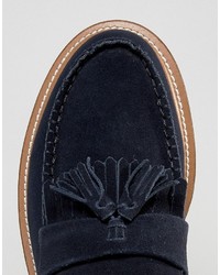 dunkelblaue Slipper mit Quasten von Dr. Martens