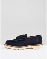 dunkelblaue Slipper mit Quasten von Dr. Martens