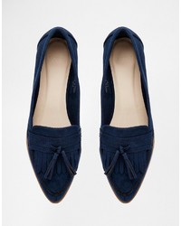 dunkelblaue Slipper von Asos