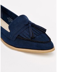 dunkelblaue Slipper von Asos