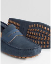 dunkelblaue Slipper von Lacoste