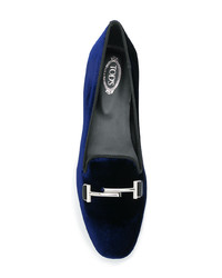 dunkelblaue Slipper von Tod's