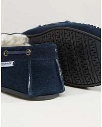 dunkelblaue Slipper von Lambretta